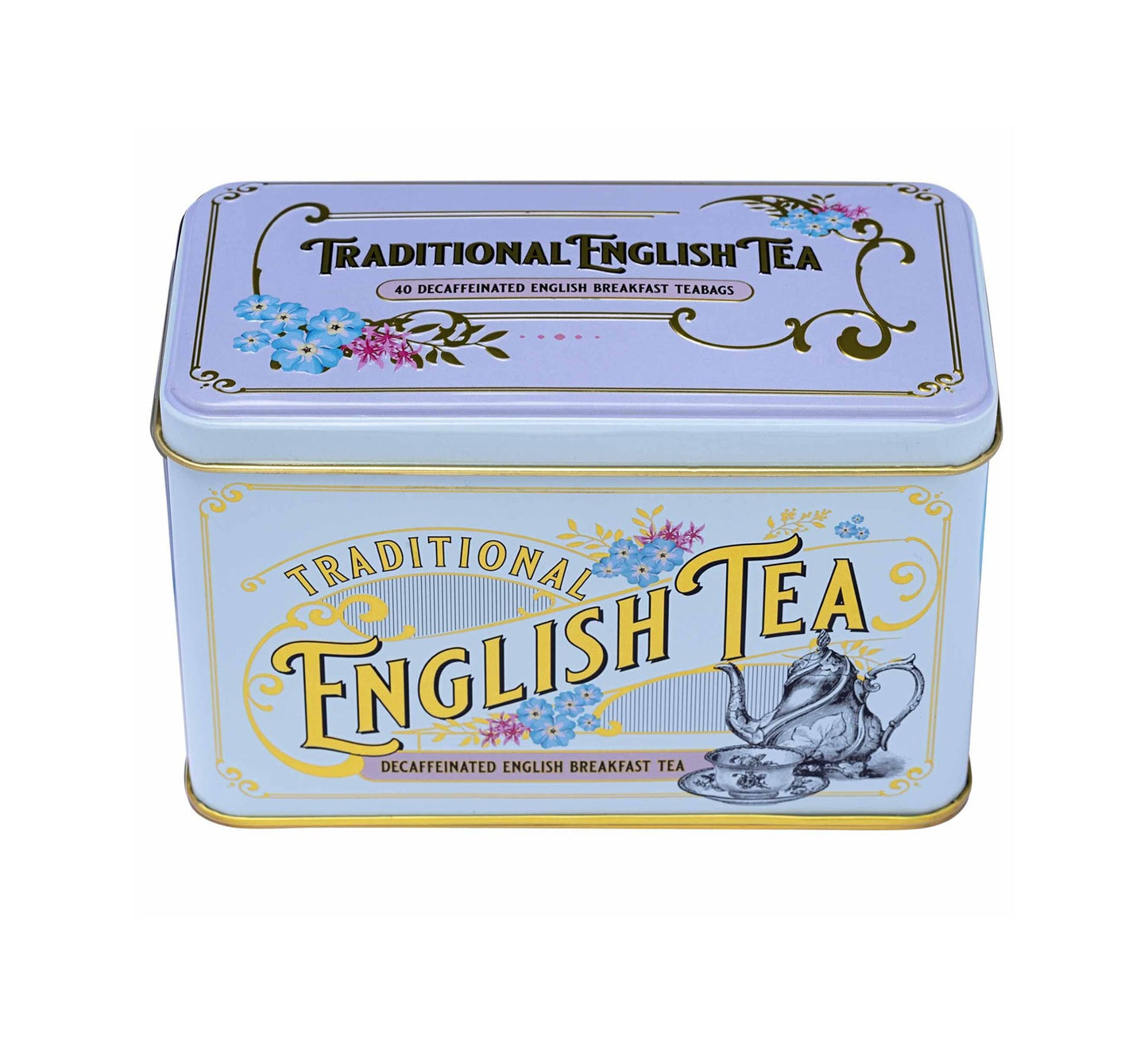New English Teas Powder Blue Vintage Victorian Classic Tea Tin 40's 80g