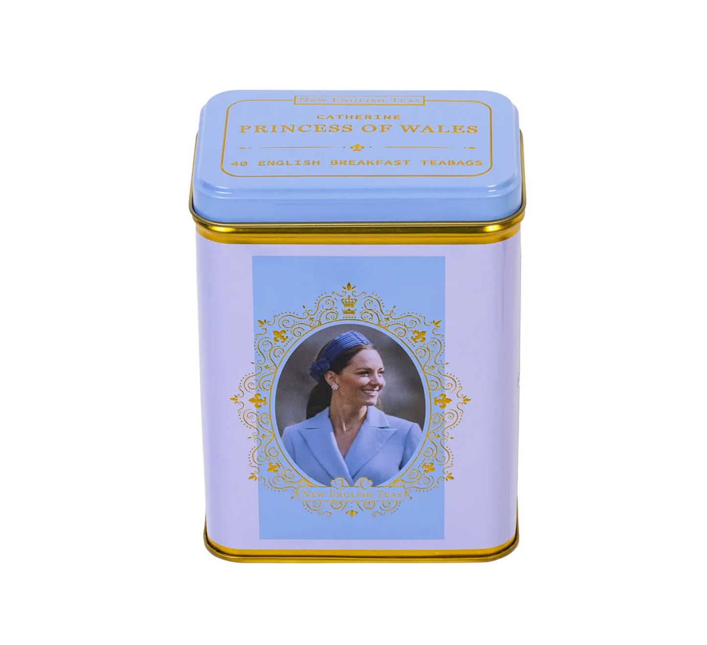 New English Teas Princes of Wales Portrait Tea Tin 40's 80g