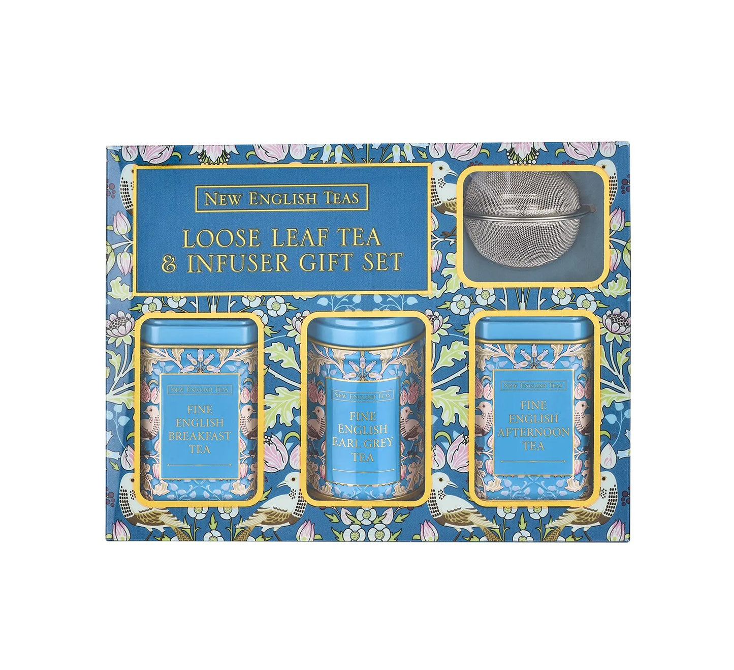 New English Teas Song Thrush Mini Loose Tea Tin & Infuser Gift Set 70g