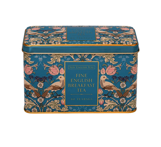 New English Teas Teal Song Thrush Classic Tea Tin 40's 80g
