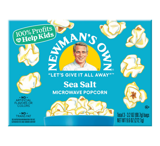 Newman's Own Sea Salt Microwave Popcorn 272g
