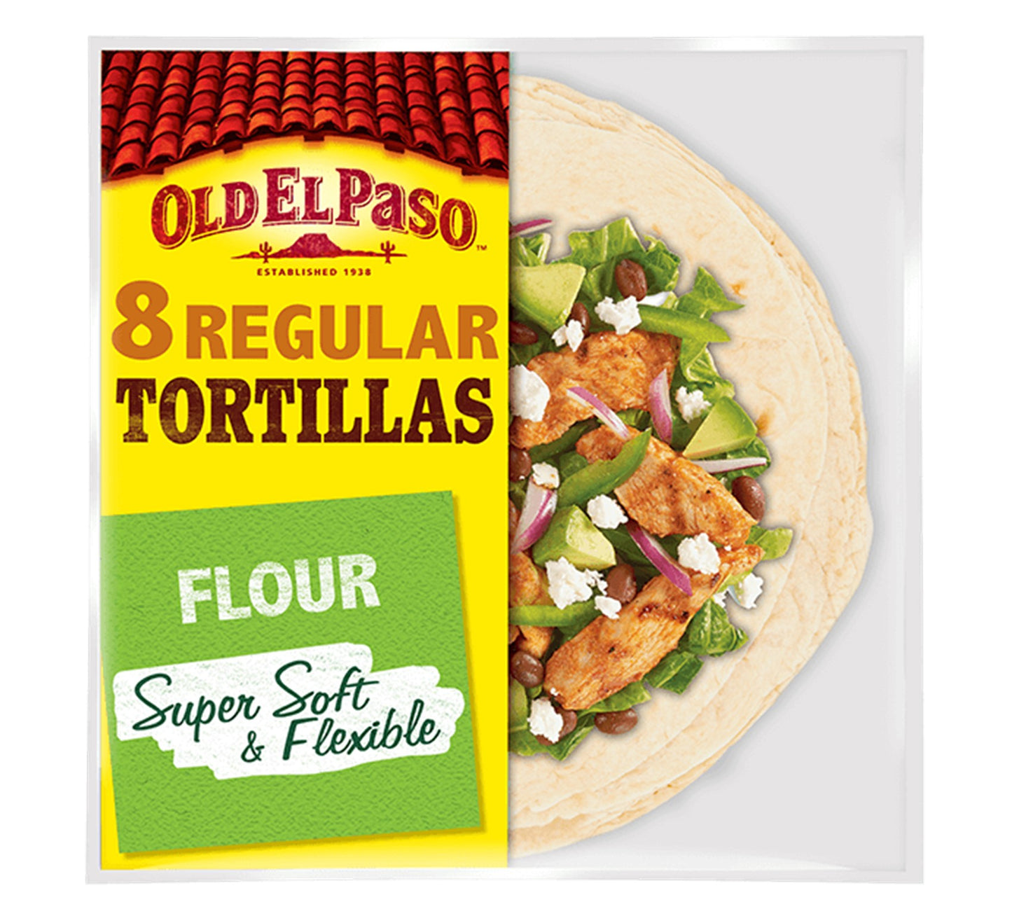 Old El Paso Flour Tortilla Wraps Regular 8 Pack