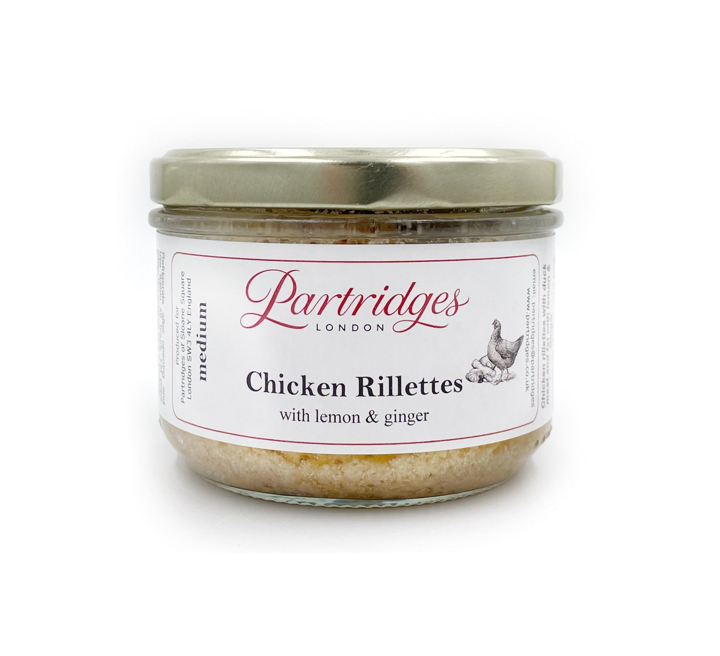 Partridges Chicken Rillettes with Lemon and Ginger (Medium) 180g
