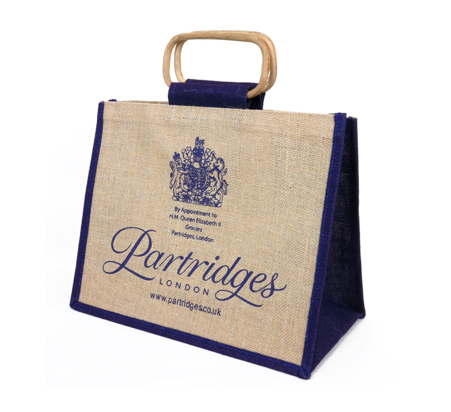 Partridges Jute Bag with Cane Handle