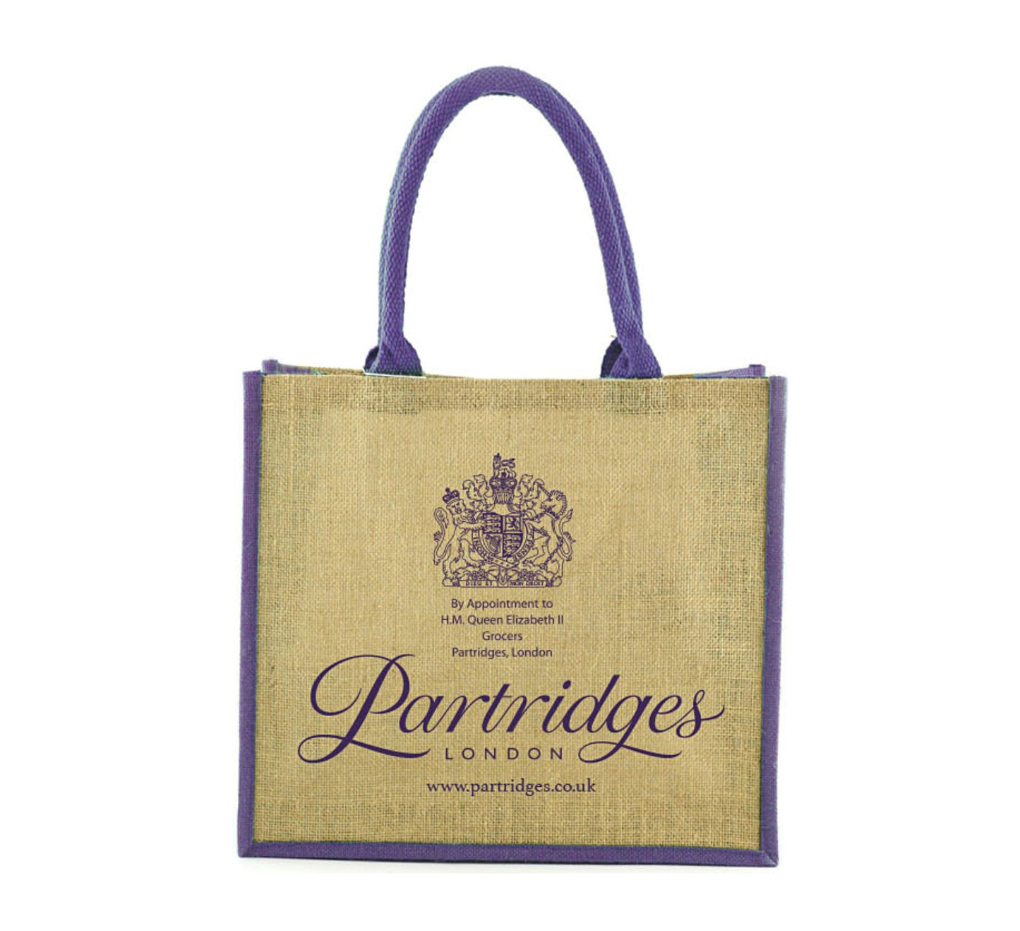 Partridges Jute Bag with Cotton Cord Handle