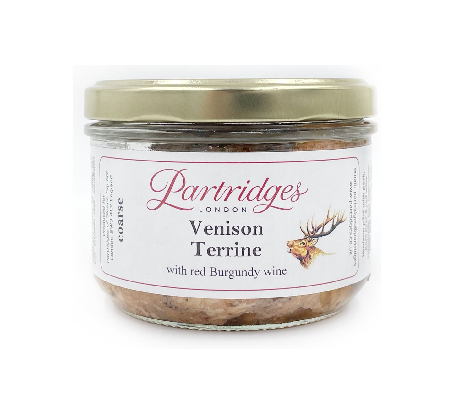 Partridges Venison Terrine with Red Burgundy Wine (Coarse) 180g