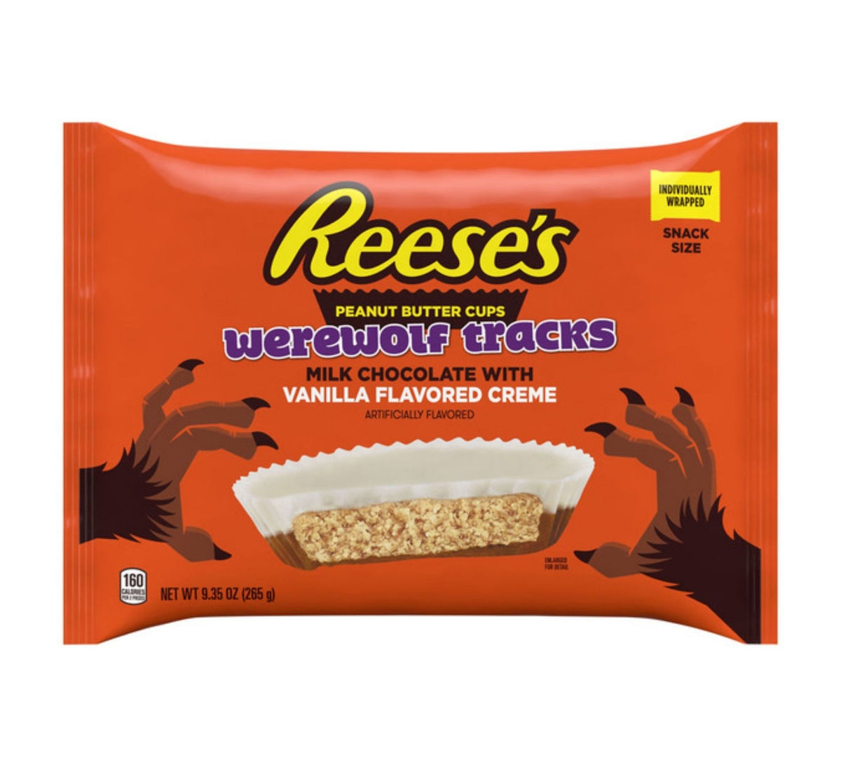 Reese's Werewolf Tracks Snack Size Peanut Butter Cups 265g
