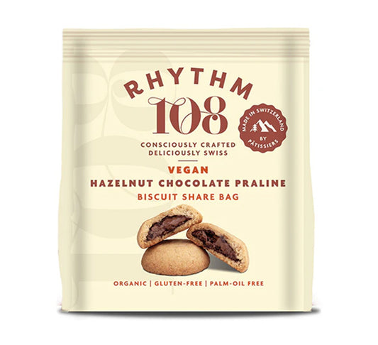 Rhythm 108 Organic Hazelnut Chocolate Praline Biscuits 135g