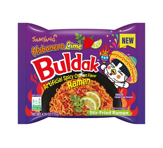Samyang Buldak Hot Chicken Ramen Habanero Lime 135g