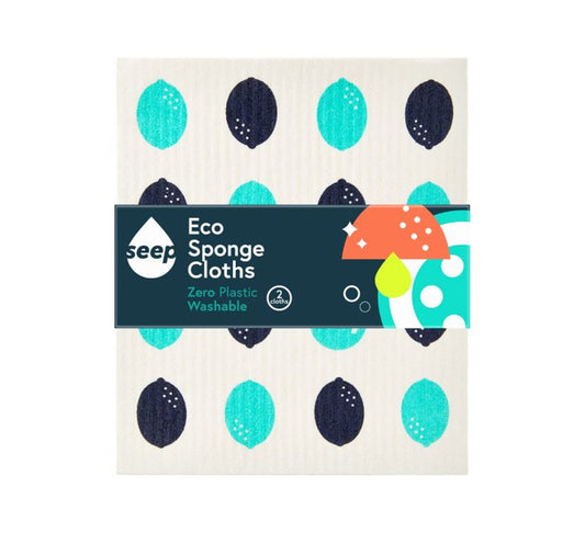 Seep Eco All Purpose Sponge Cloths (2 Pack) 25g