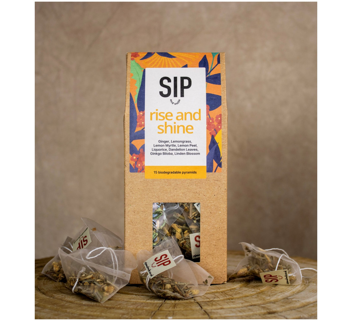 Sip and Smile Rise and Shine Tea 15 Tea Bags
