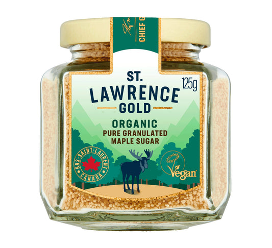 St. Lawrence Gold Pure Organic Granulated Maple Sugar 125g