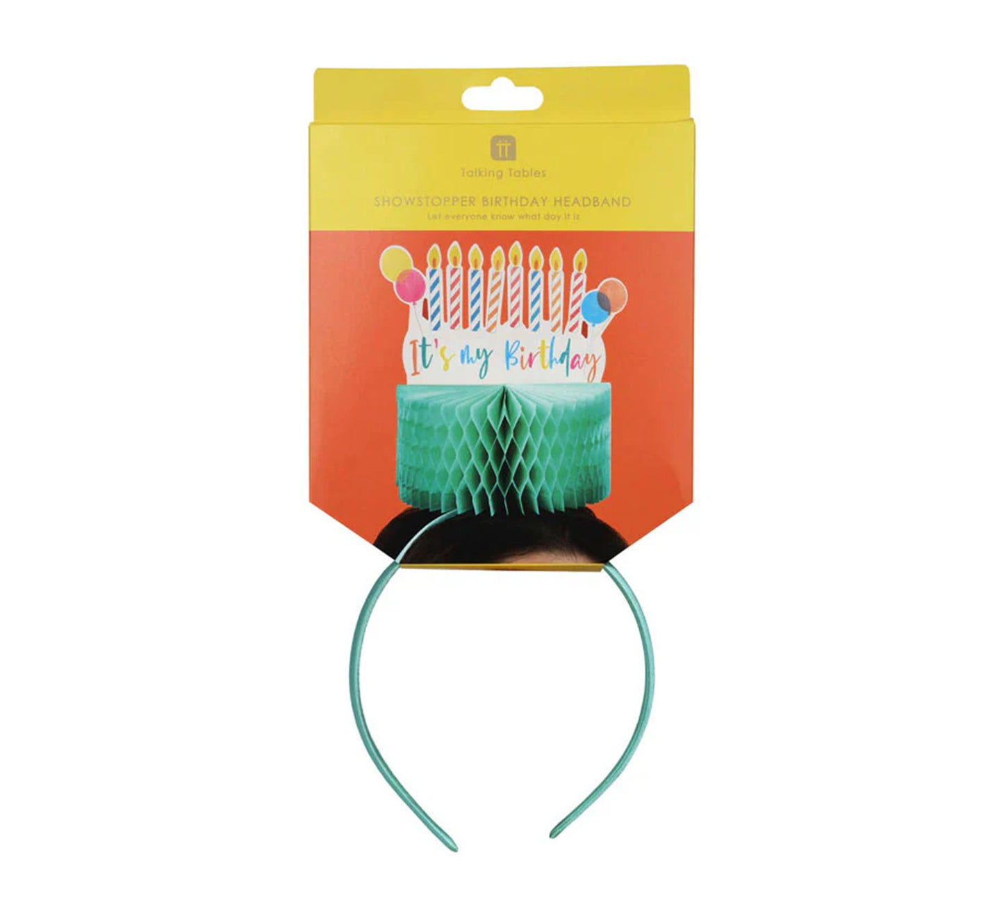 Talking Tables Green 'It's My Birthday' Cake Headband Crown