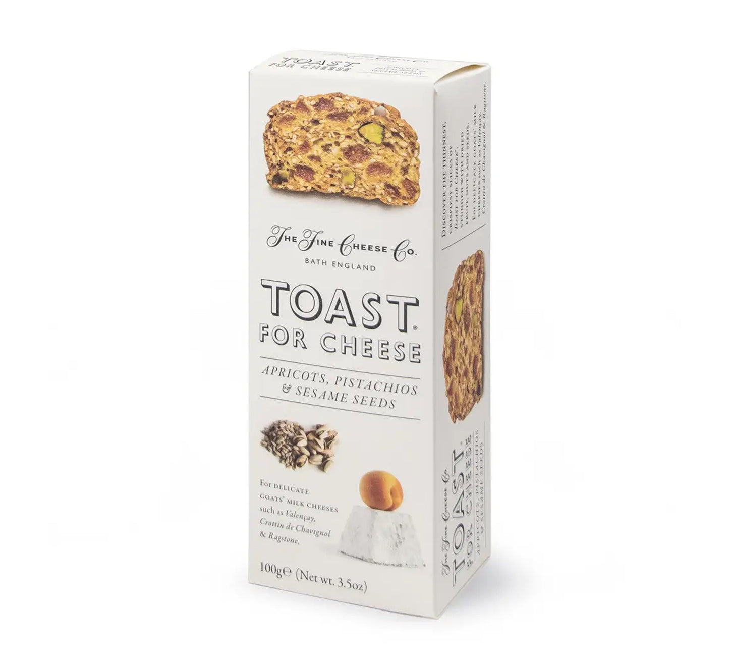 The Fine Cheese Co. Toast for Cheese Apricots, Pistachios and Sesame Seeds 100g