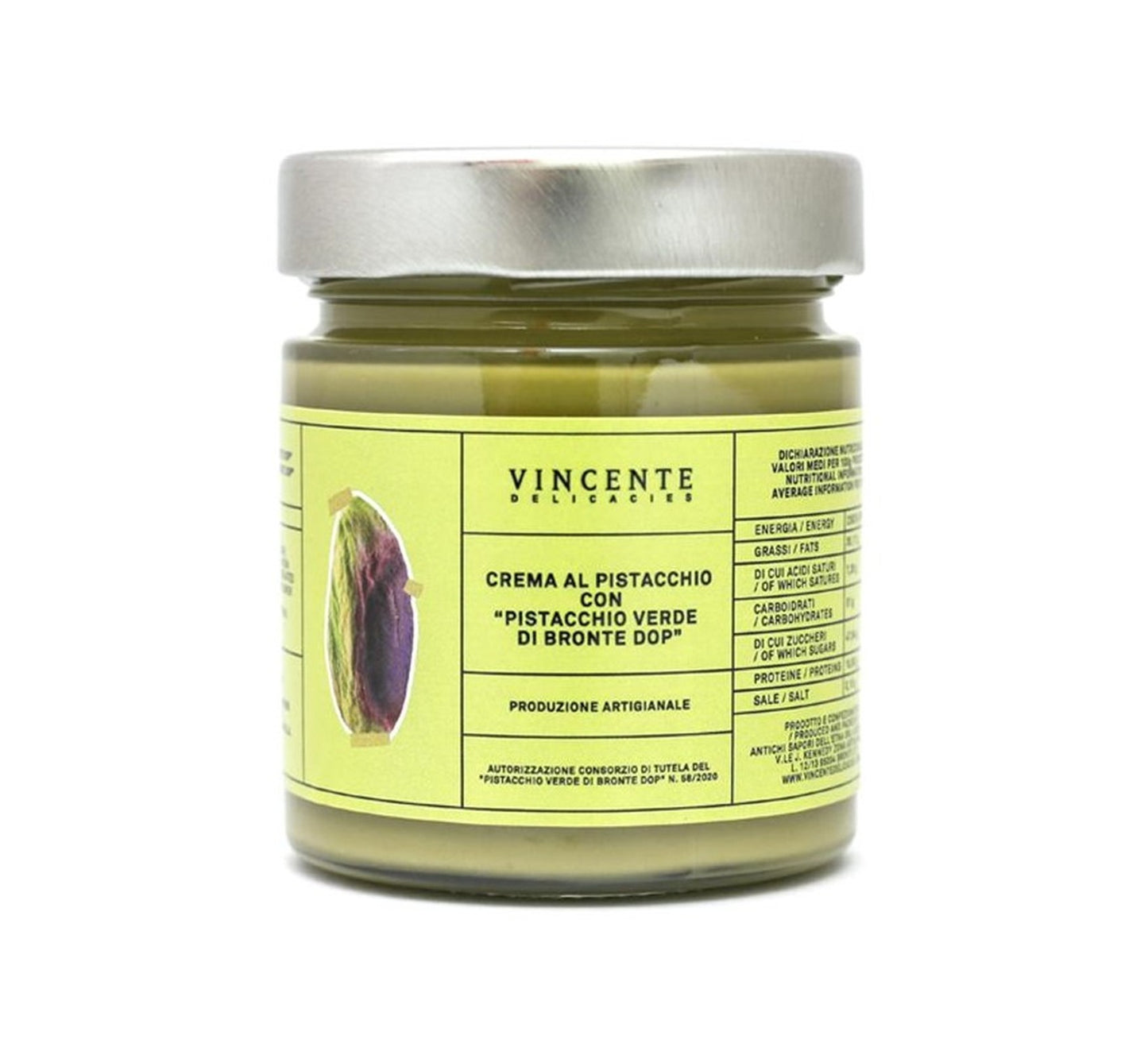 Vincente Delicacies Crema di Pistacchio (Green Bronte Pistachio) 180g