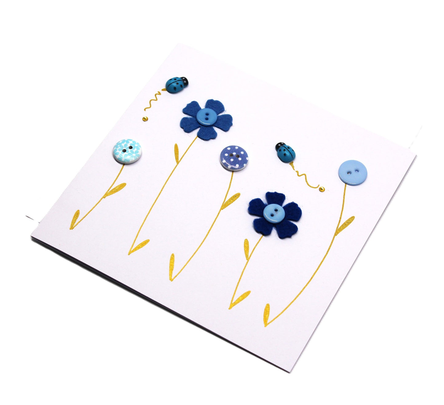 Vivienne Handmade Cards 5 Stem Meadow Blue