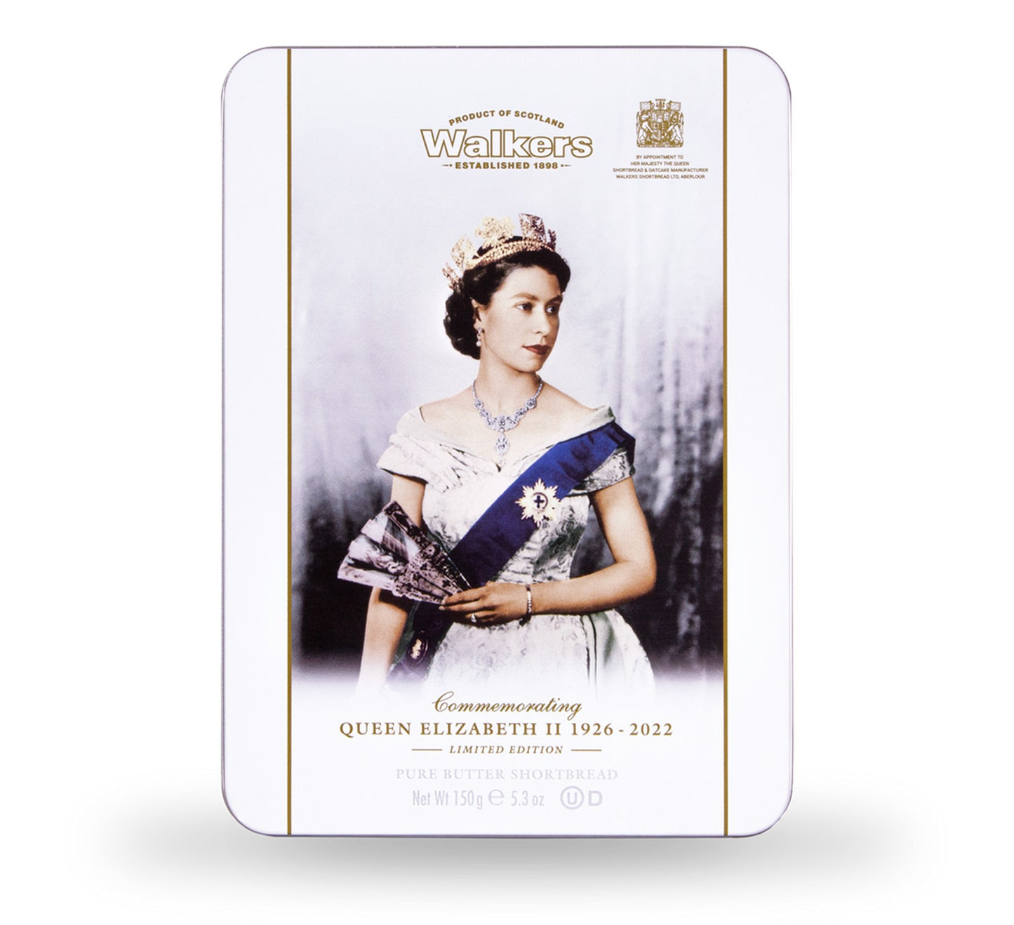 Walker's Commemorating Queen Elizabeth II (Throne) Shortbread Tin 150g