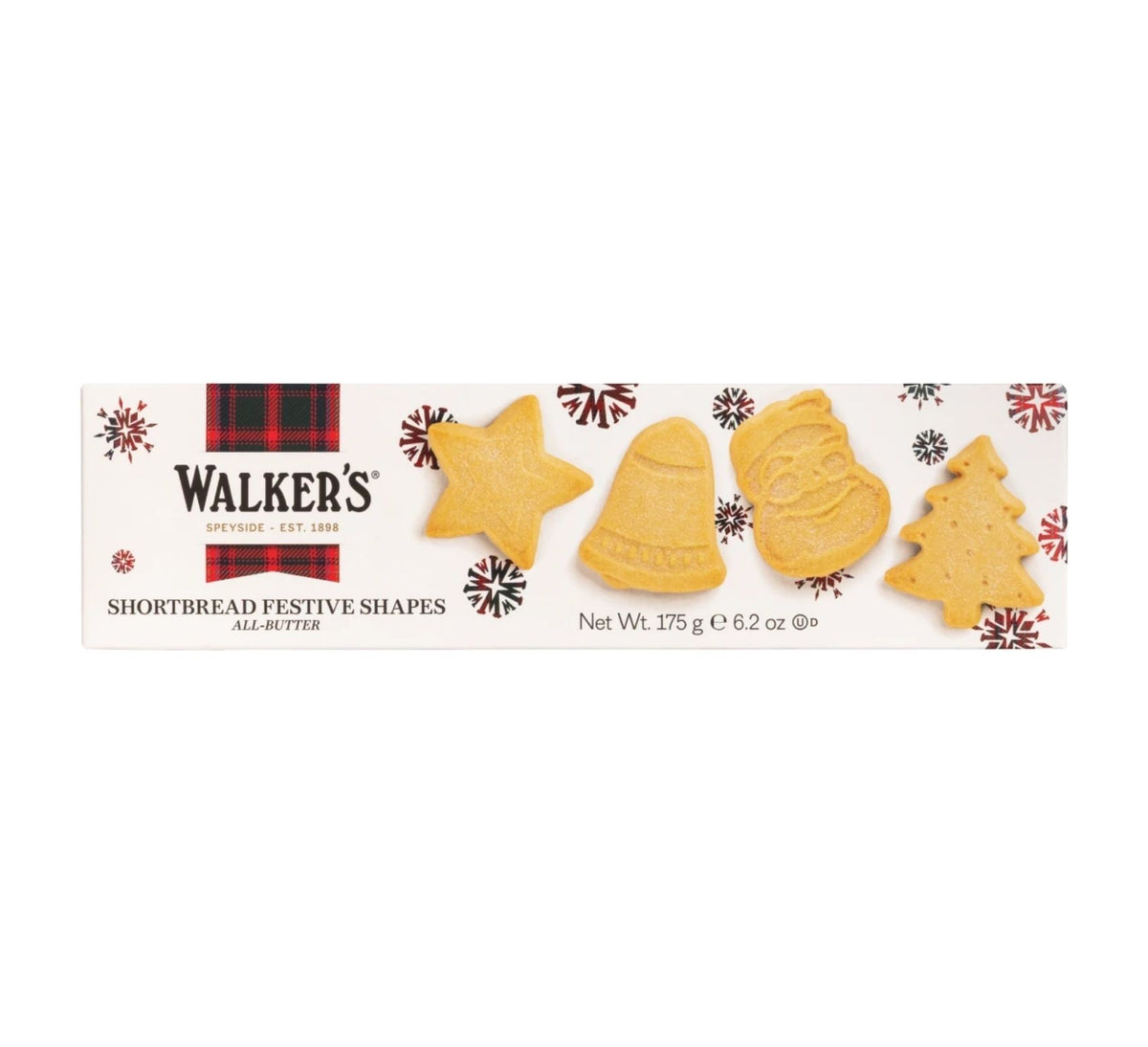 Walker's Festive Shapes Shortbread 175g