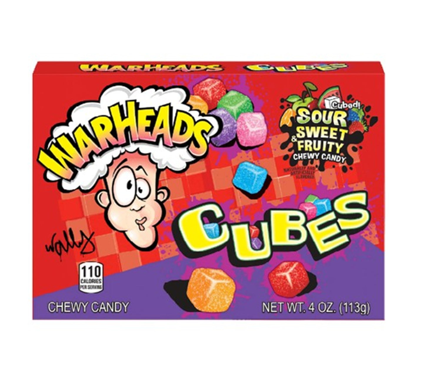 Warheads Sour Fruity Cubes 113g