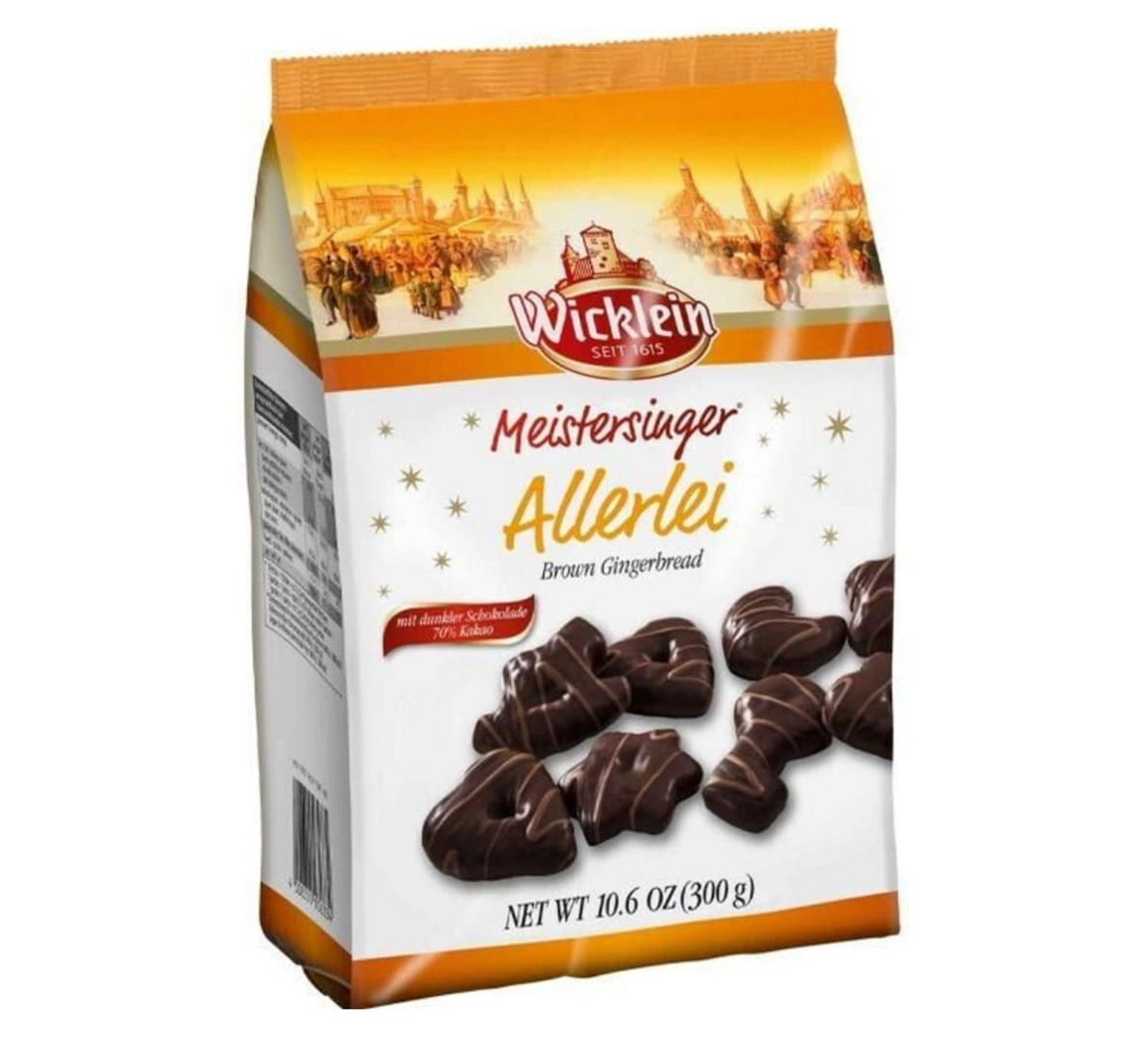 Wicklein Soft Gingerbread Cookies with Dark Chocolate (Meistersinger Allerlei) 300g