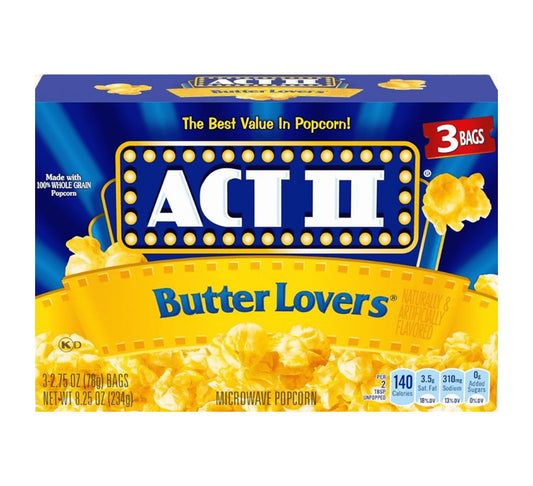 Act II Butter Lovers Popcorn 234g