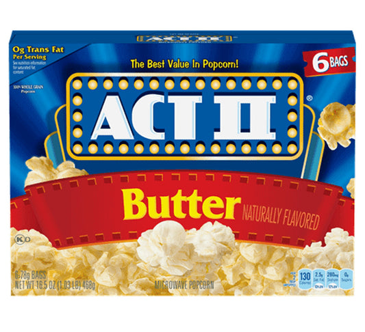 Act II Butter Microwave Popcorn 468g