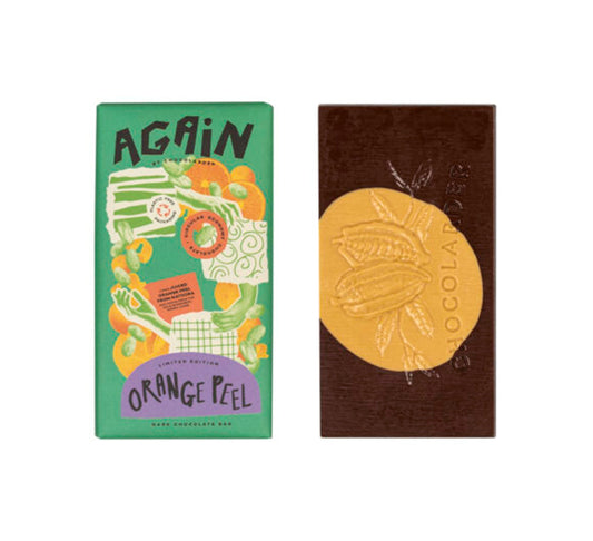 Again by Chocolarder Limited Edition Orange Peel Chocolate Bar 70g