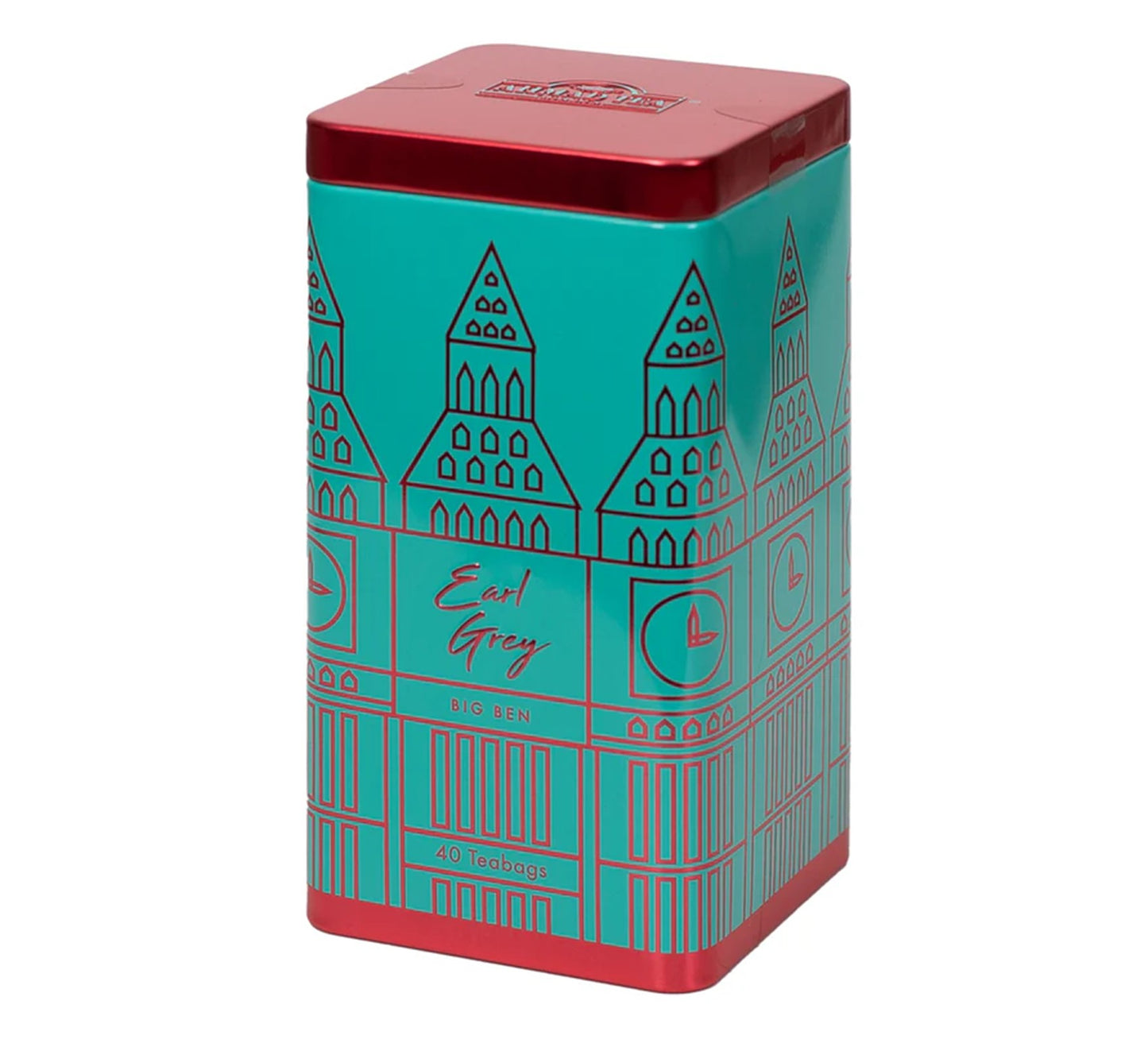 Ahmad Tea Contemporary London Caddy with Earl Grey Tea - 40 Teabags