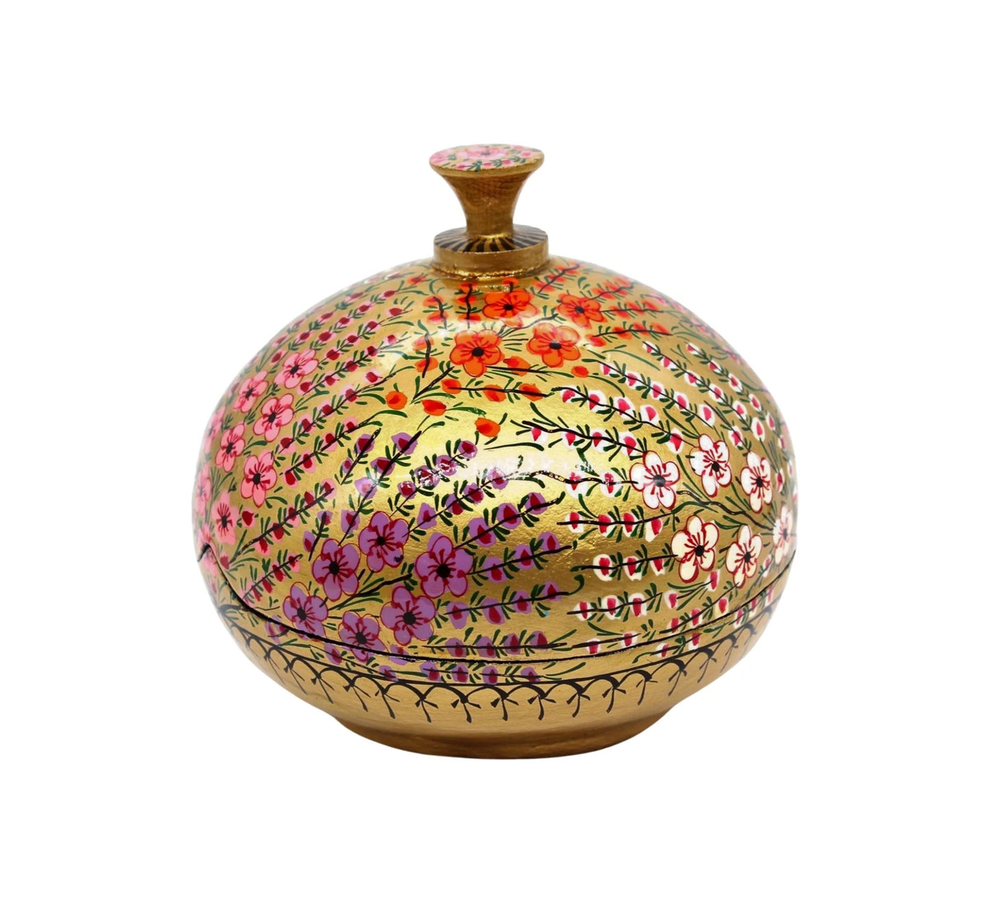 Artezen London Chapeau Gold & Multi Floral Gift Box with Milk Chocolate Balls 80g