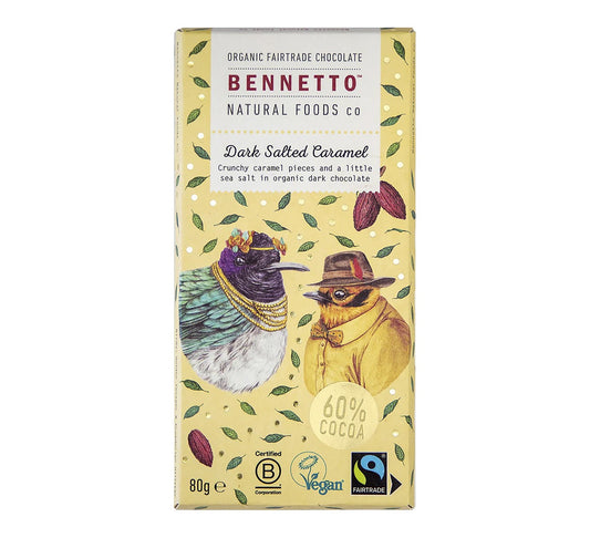 Bennetto Dark Salted Caramel Bar 80g