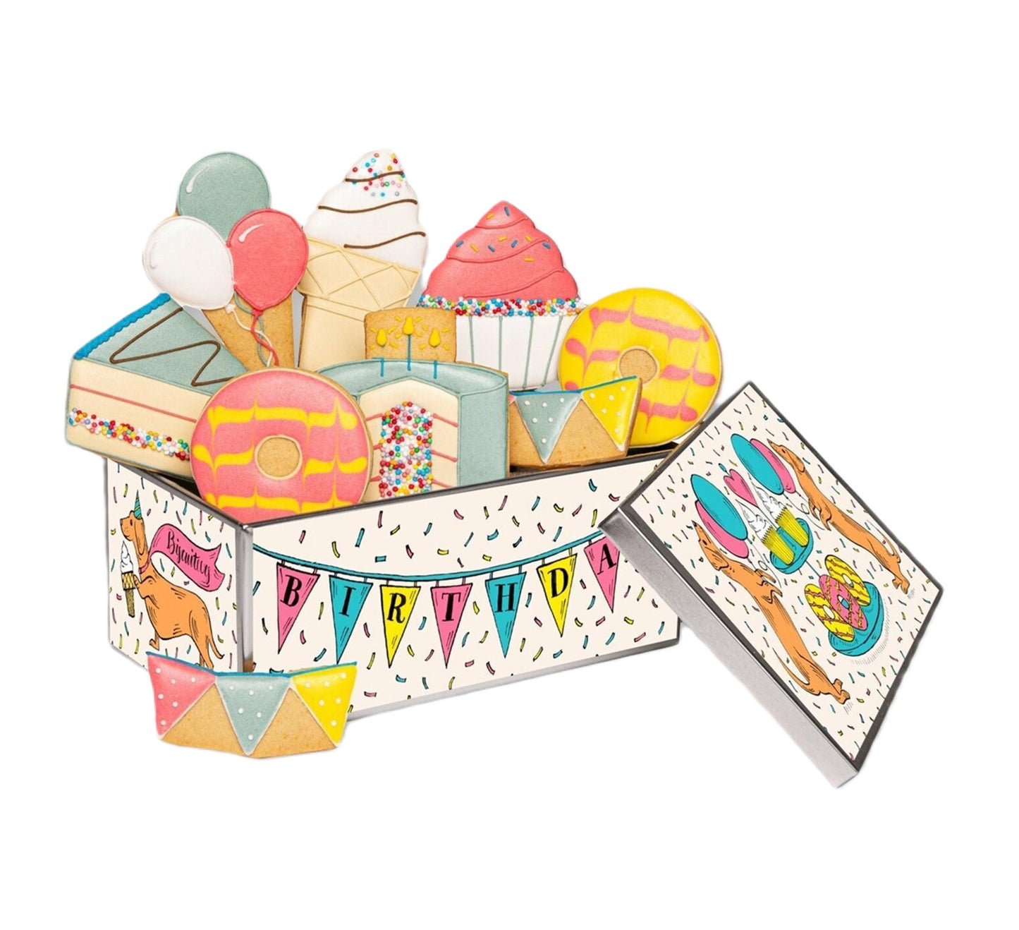Biscuiteers Birthday Treats Biscuit Tin 160g