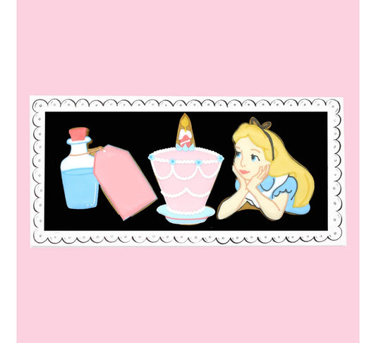 Biscuiteers Disney Alice in Wonderland Letterbox Biscuits 55g