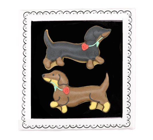 Biscuiteers Sausage Dogs In Love Letterbox Biscuits 15g