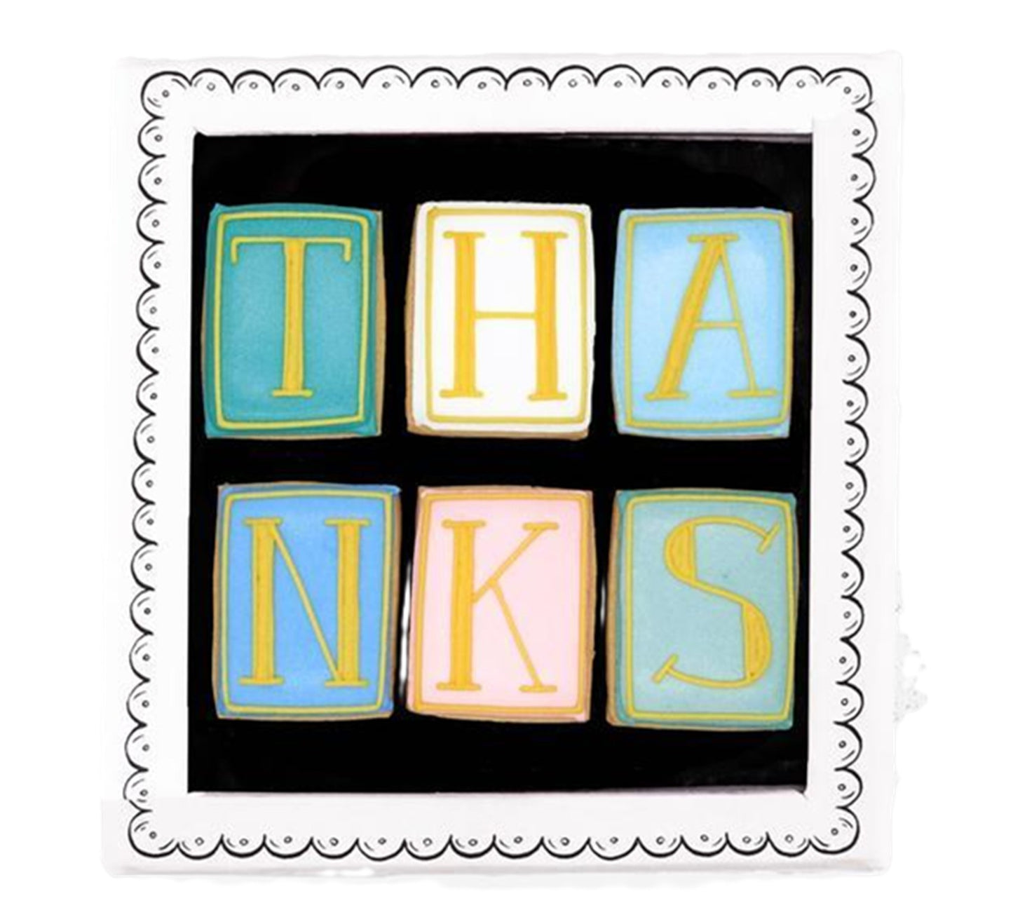 Biscuiteers Thanks Biscuit Window Box 15g