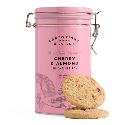 Cartwright & Butler Cherry & Almond Biscuits in Tin 200g