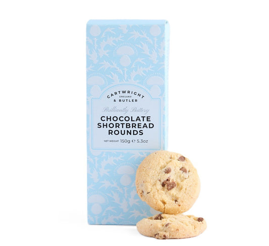 Cartwright & Butler Chocolate Shortbread Rounds in Carton 150g