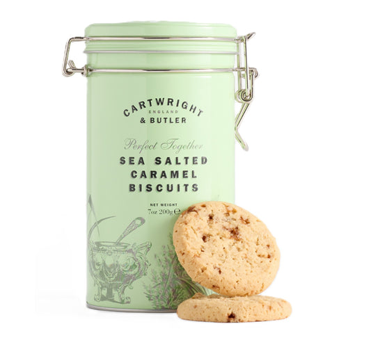 Cartwright & Butler Sea Salted Caramel Biscuits in Tin 200g