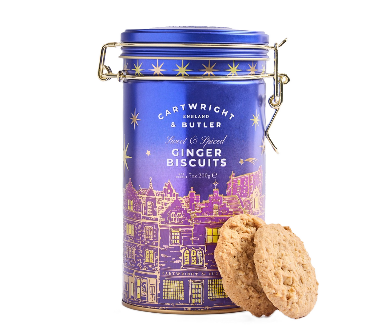Cartwright & Butler Stem Ginger Biscuits Night Before Christmas Tin 200g