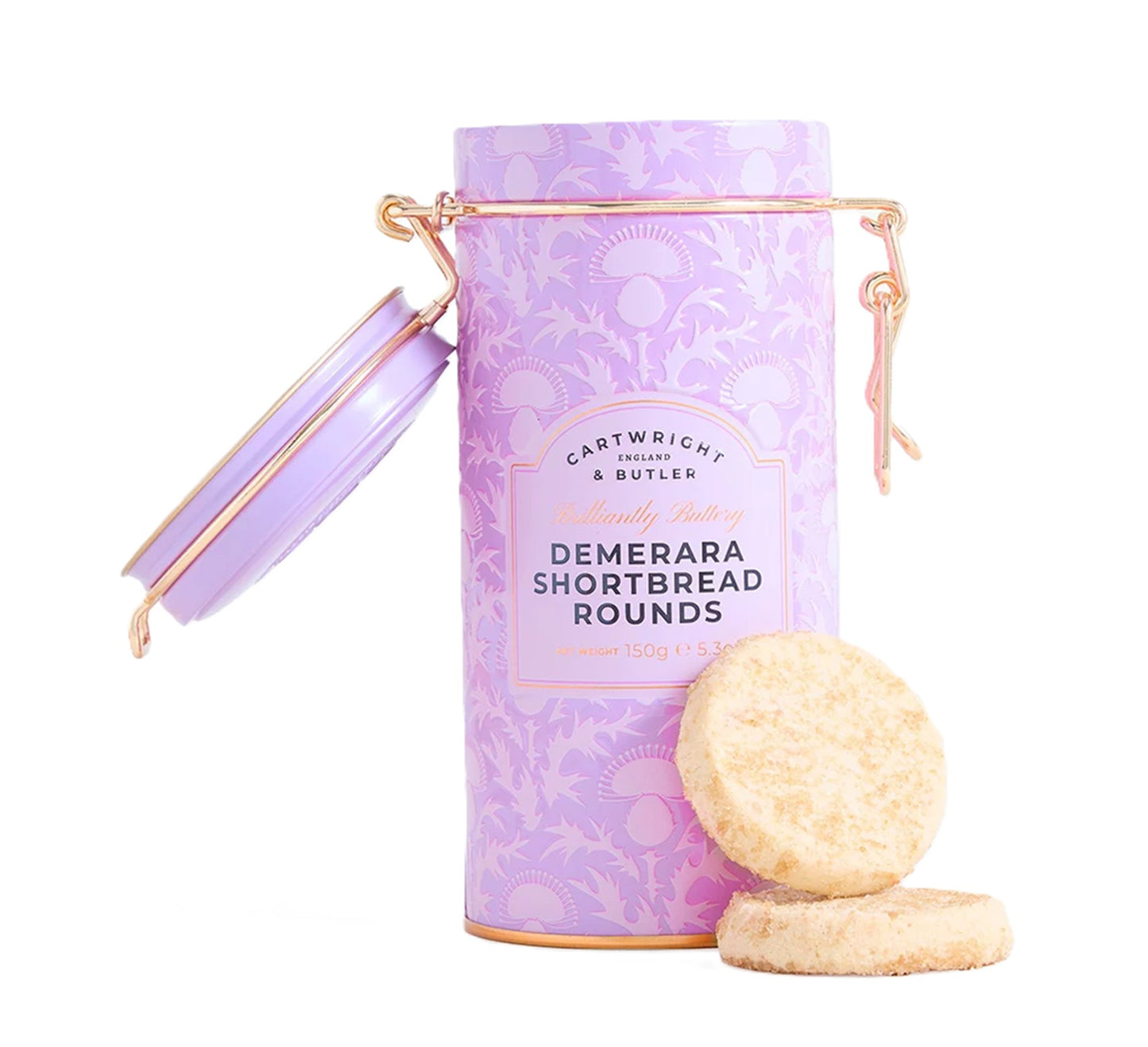 Cartwright & Butler Demerara Shortbread Rounds in Tin 150g