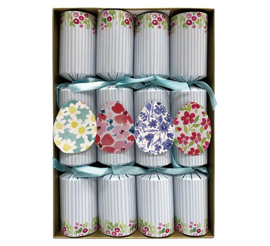 Caspari Floral Easter Eggs Crackers (Pack of 8)