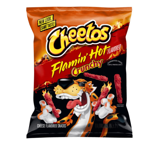 Cheetos Crunchy Flamin’ Hot Cheese Snacks 226g