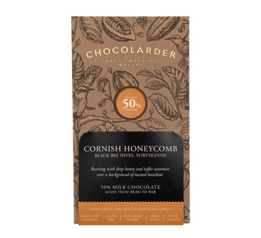 Chocolarder Cornish Honeycomb 50% Milk Chocolate Bar 70g
