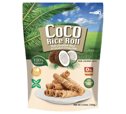 Coco Rice Roll Snack Coconut Flavour 100g
