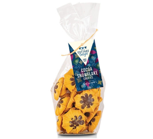 Cottage Delight Cocoa Snowflake Cookies 150g