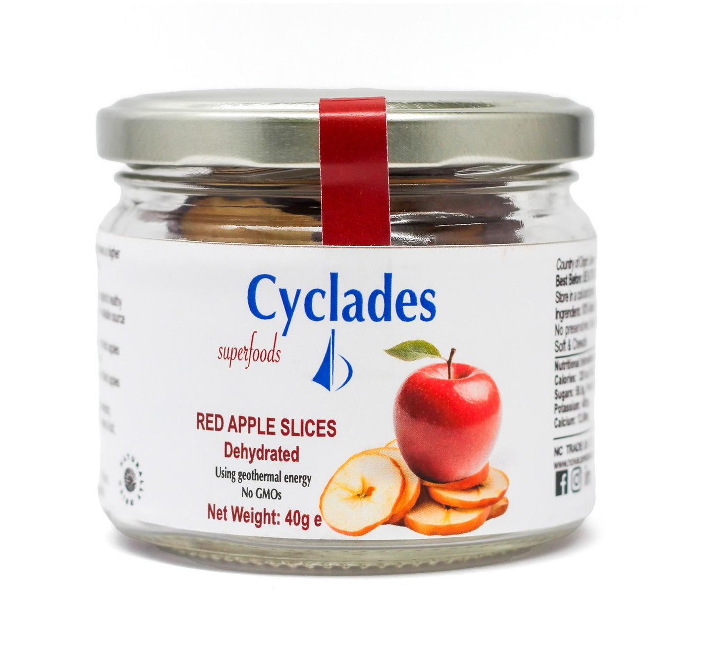 Cyclades Dehydrated Red Apple Slices 40g