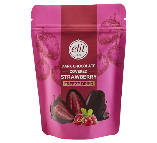 Elit Dark Chocolate Covered Strawberry - Freeze Dried 80g