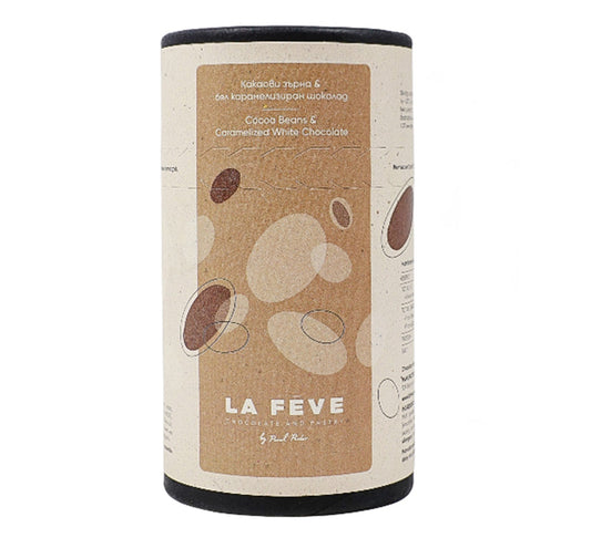 La Féve Caramelised White Chocolate Crunch with Coco Beans Dragees 200g