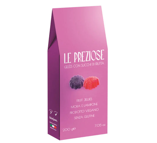 Le Preziose Italian Blackberry & Raspberry Fruit Jellies 200g