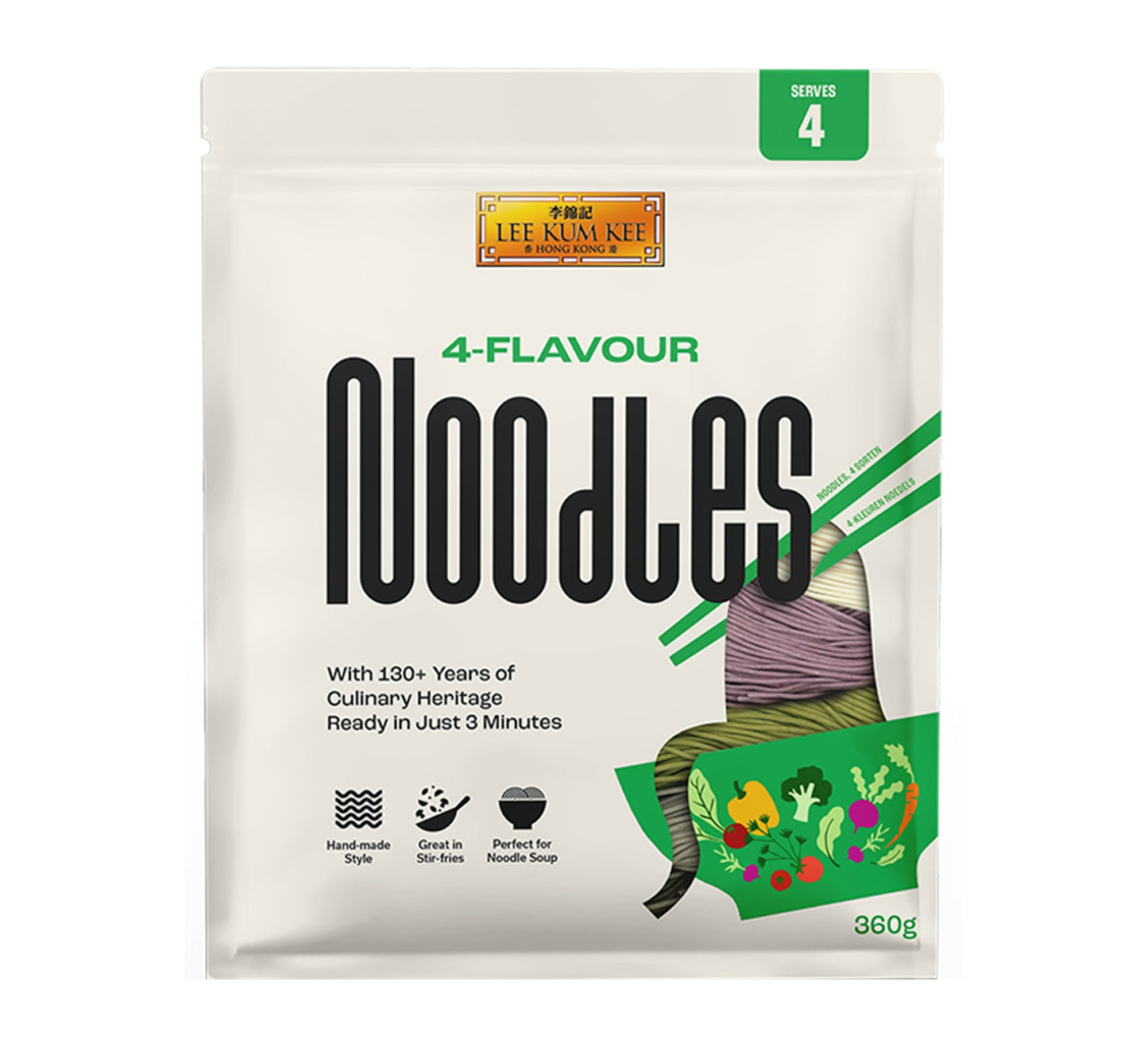 Lee Kum Kee 4-Flavour Noodles 360g
