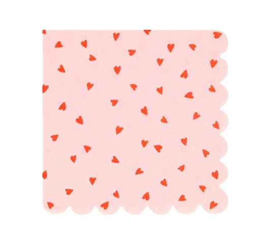 Meri Meri 16 Heart Print Napkins